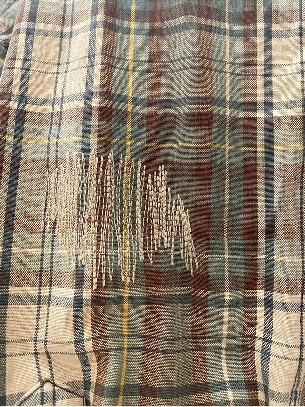 RRL Repaired Plaid Twill Work-shirt XL - Picture 9 of 13